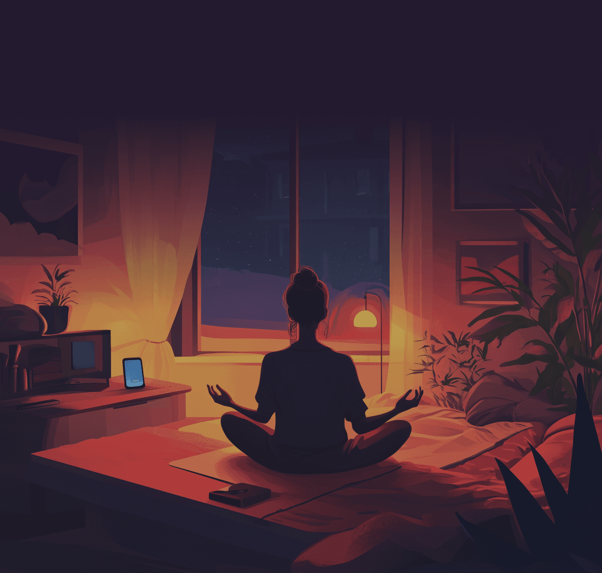Illustration for Limit Screen Time Before Bed
